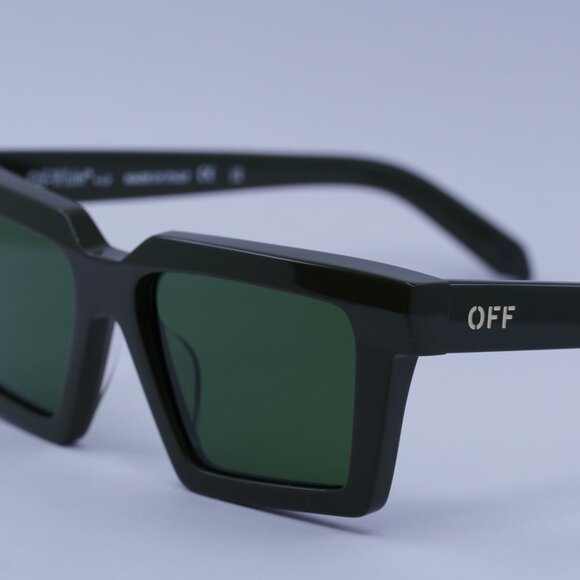 Off-White OERI142 WINDSOR 5655 Sunglasses Green Square Frame, Green Lenses - Picture 4 of 10